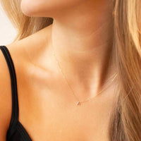 PETITE SINGLE INITIAL NECKLACE | 9K SOLID GOLD