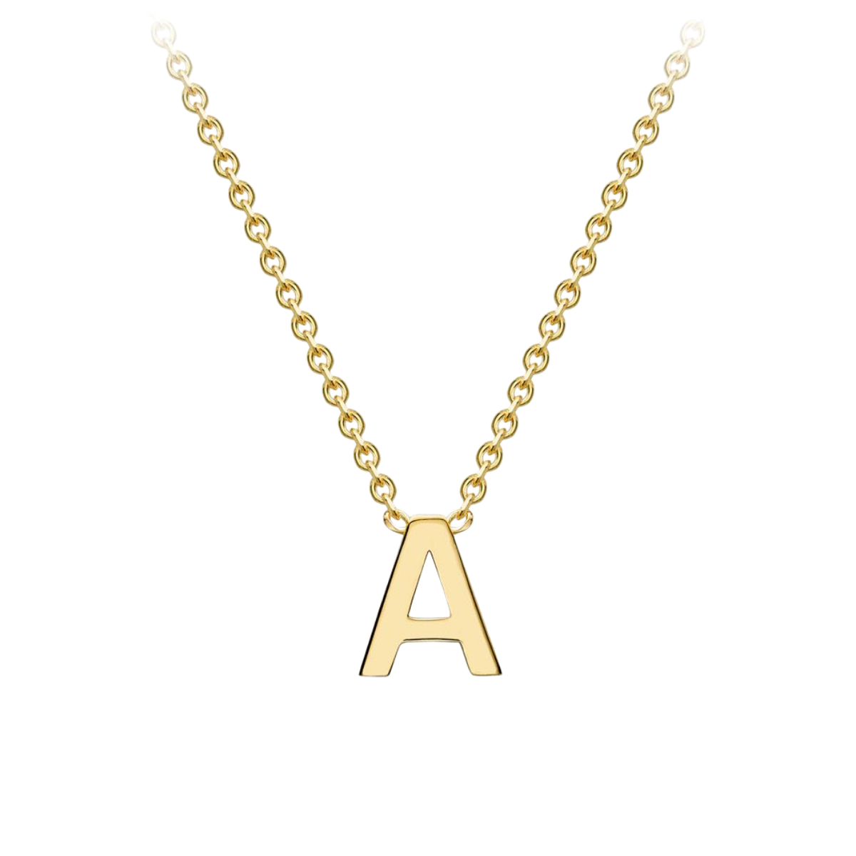 PETITE SINGLE INITIAL NECKLACE | 9K SOLID GOLD