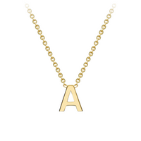 PETITE SINGLE INITIAL NECKLACE | 9K SOLID GOLD