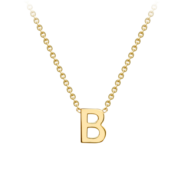 PETITE SINGLE INITIAL NECKLACE | 9K SOLID GOLD