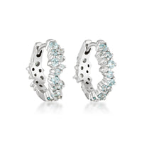 SOMETHING BLUE COVEY HOOPS | SILVER
