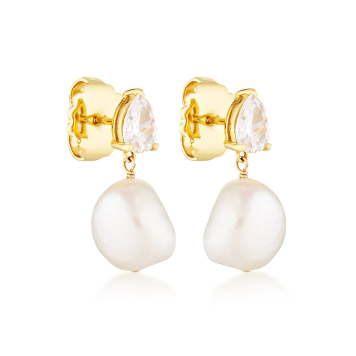 GISELLE PEARL EARRINGS | GOLD
