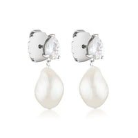 GISELLE PEARL EARRINGS | SILVER