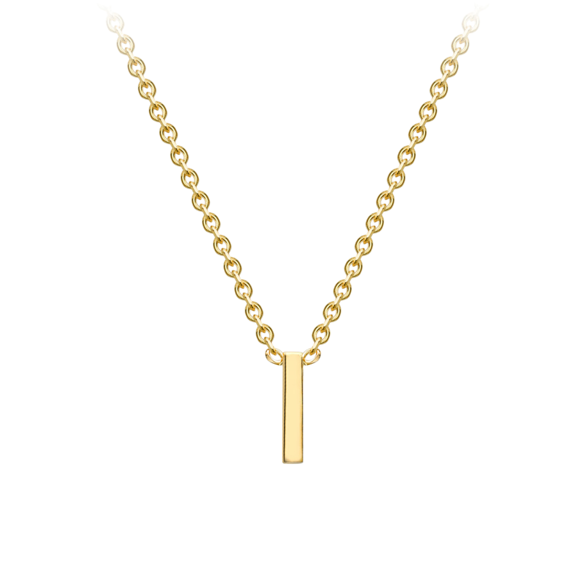 PETITE SINGLE INITIAL NECKLACE | 9K SOLID GOLD