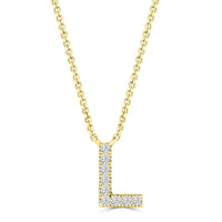 DIAMOND INITIAL NECKLACE | 9K SOLID GOLD
