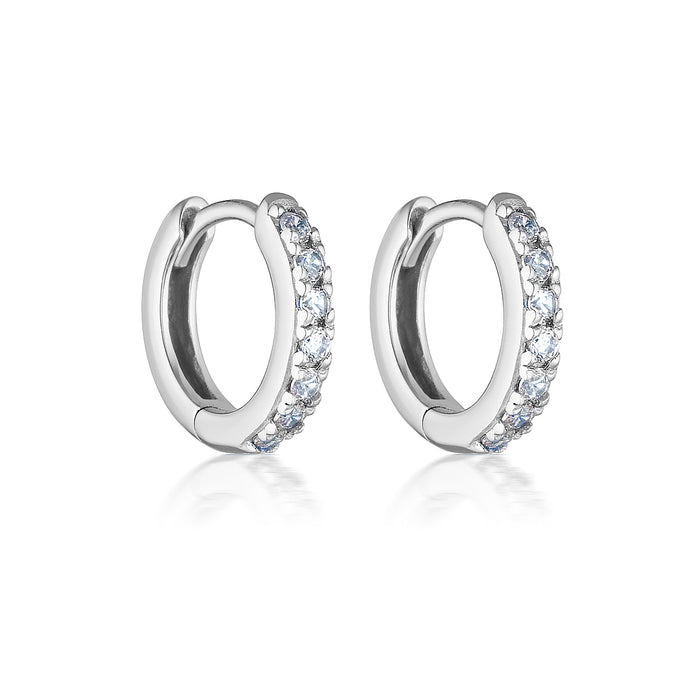 MARCH AQUAMARINE BIRTHSTONE HUGGIES | SILVER