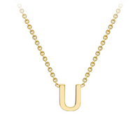 PETITE SINGLE INITIAL NECKLACE | 9K SOLID GOLD