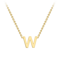 PETITE SINGLE INITIAL NECKLACE | 9K SOLID GOLD