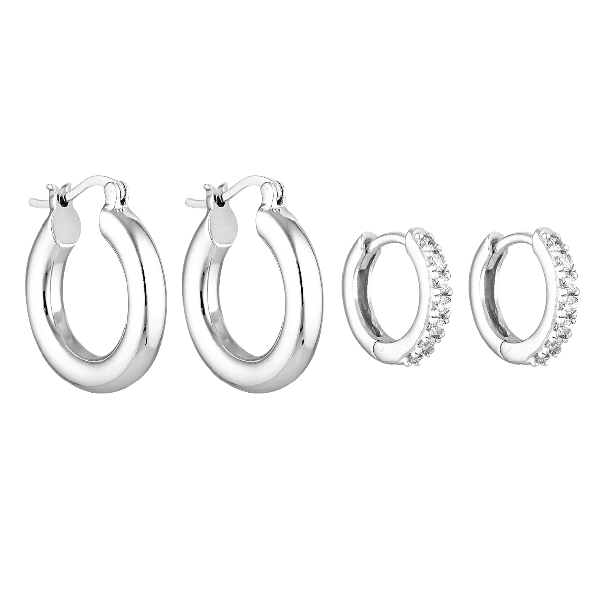 BETTY & LINA EARRING BUNDLE | SILVER