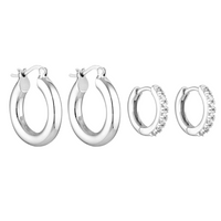 BETTY & LINA EARRING BUNDLE | SILVER