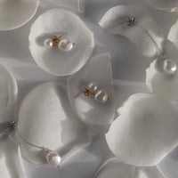 IRIS PEARL DROP EARRINGS | SILVER