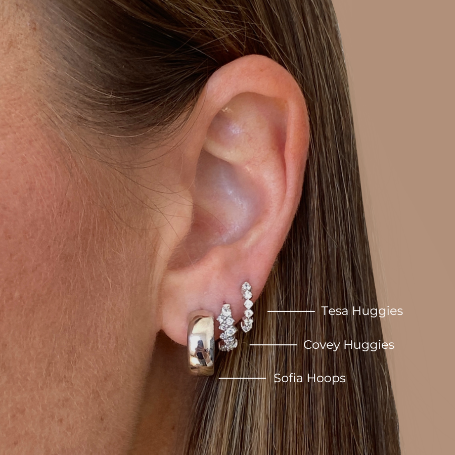 DESIRE EARRING SET | SILVER