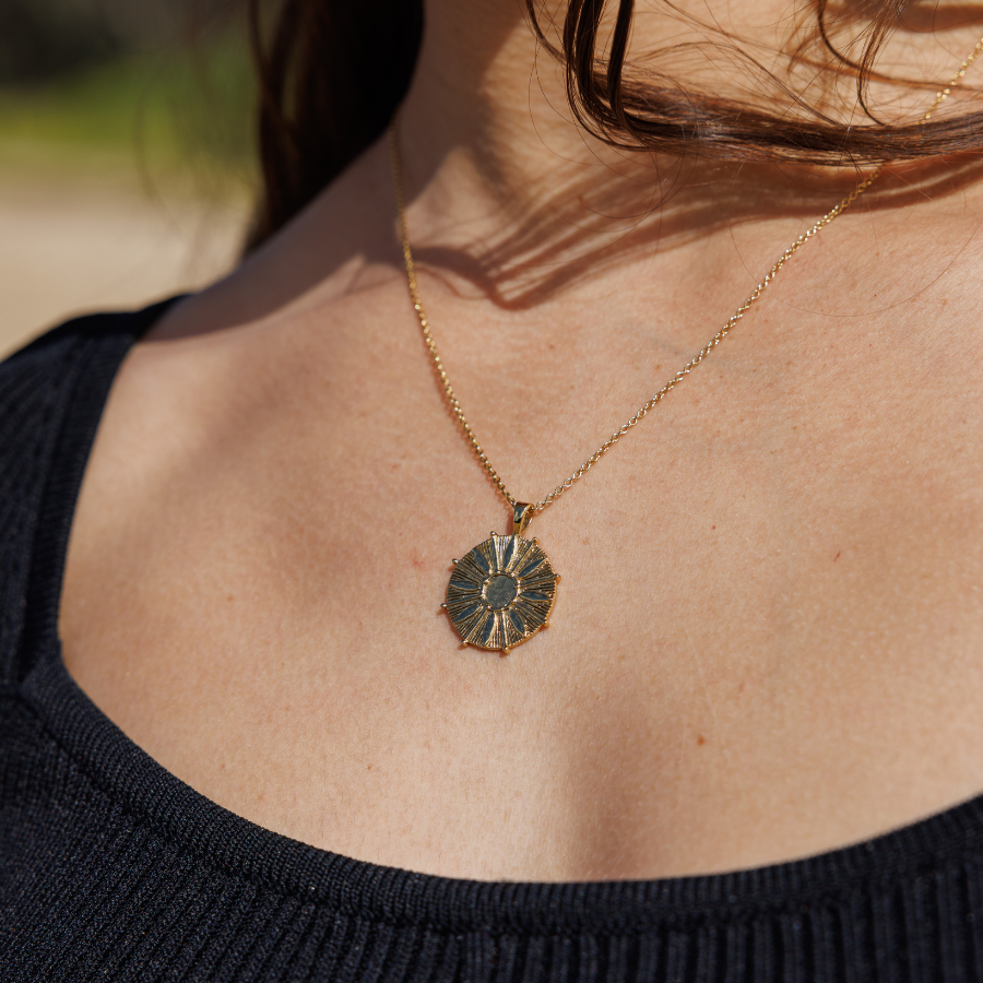 FREESTONE SUN NECKLACE | GOLD