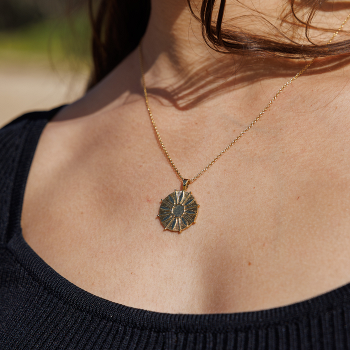 FREESTONE SUN NECKLACE | GOLD