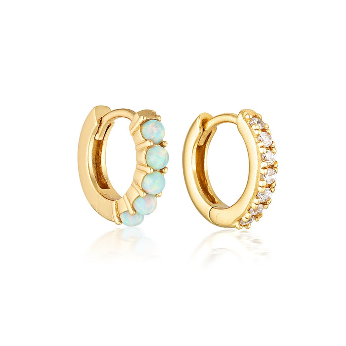 AURA & LINA HUGGIE BUNDLE | GOLD