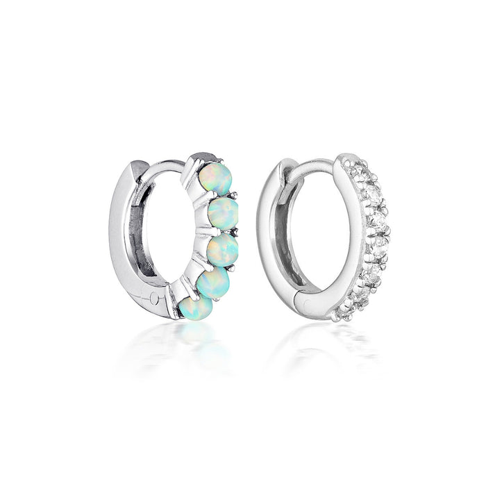 AURA & LINA HUGGIE BUNDLE | SILVER