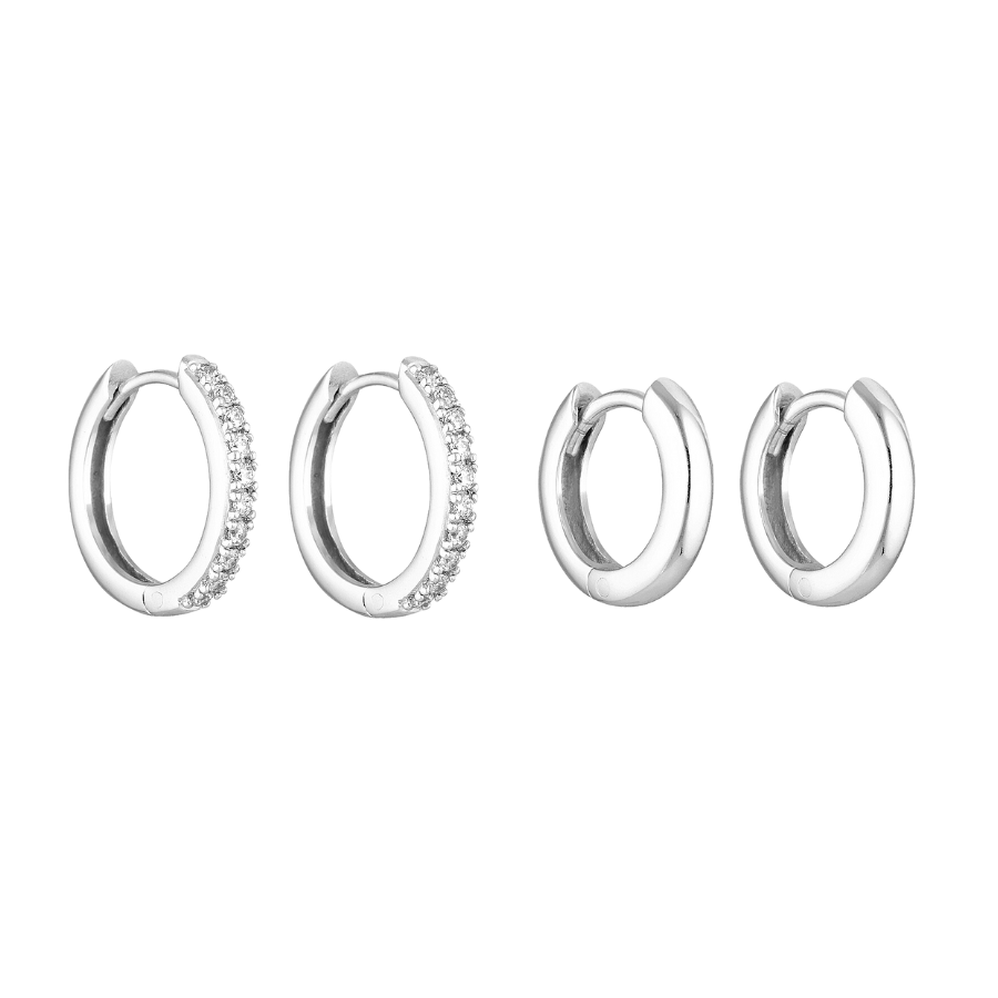 HANA & BARE EARRING BUNDLE | SILVER