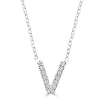 DIAMOND INITIAL NECKLACE | 9K SOLID WHITE GOLD