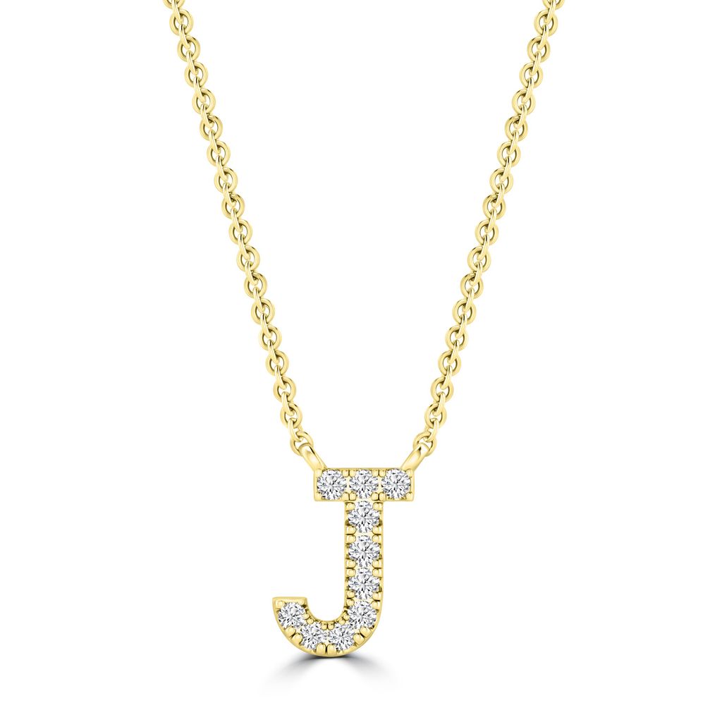 DIAMOND INITIAL NECKLACE | 9K SOLID GOLD