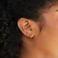 MAY EMERALD BIRTHSTONE HUGGIES | GOLD