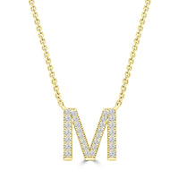 DIAMOND INITIAL NECKLACE | 9K SOLID GOLD