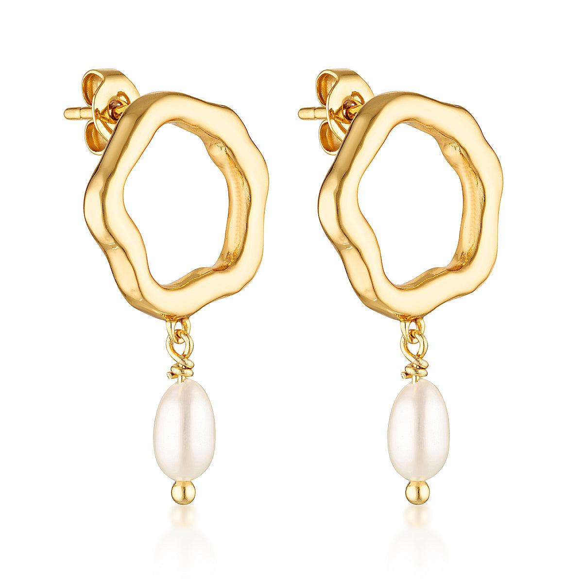 PEONY PEARL EARRINGS | GOLD