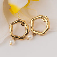 PEONY PEARL EARRINGS | GOLD