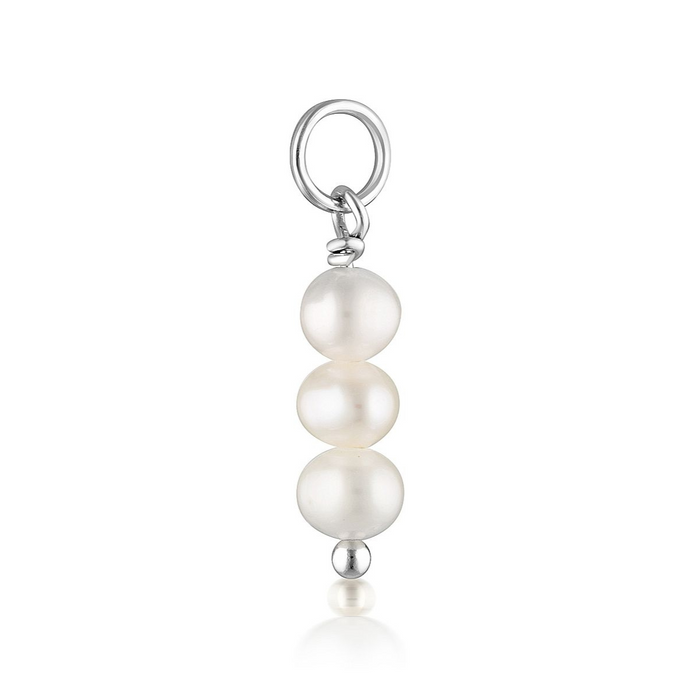 SINGLE SANIA PEARL CHARM | SILVER