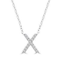 DIAMOND INITIAL NECKLACE | 9K SOLID WHITE GOLD