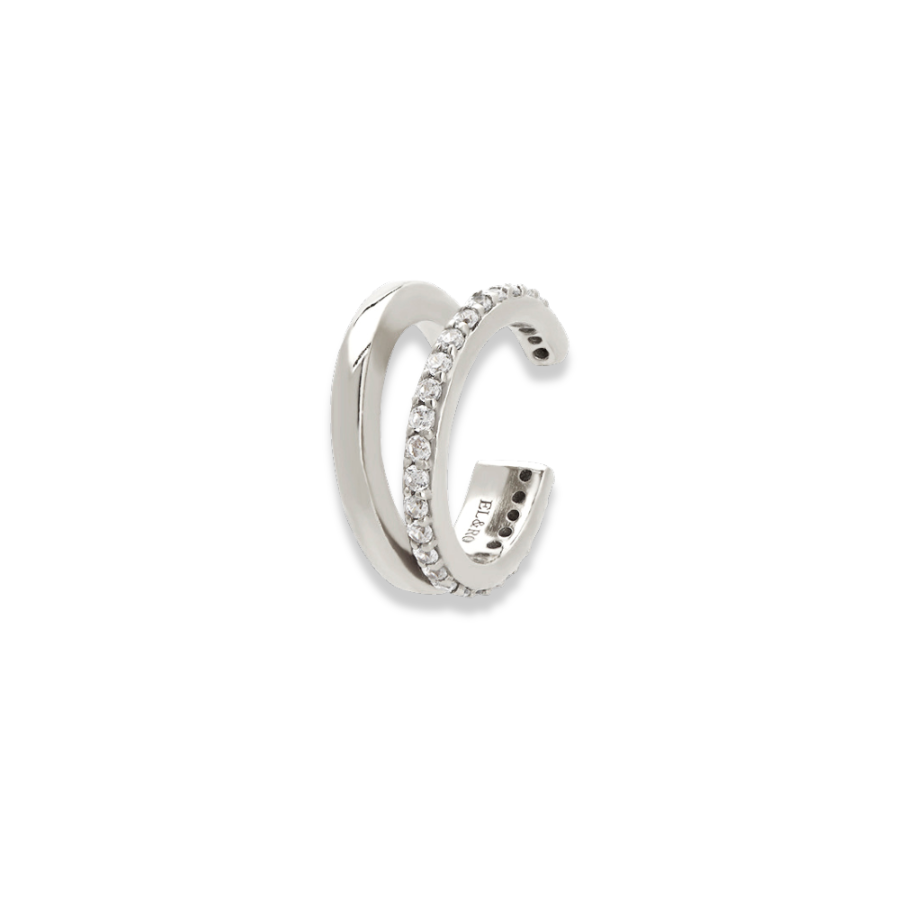 WILLA SPLIT EAR CUFF | SILVER