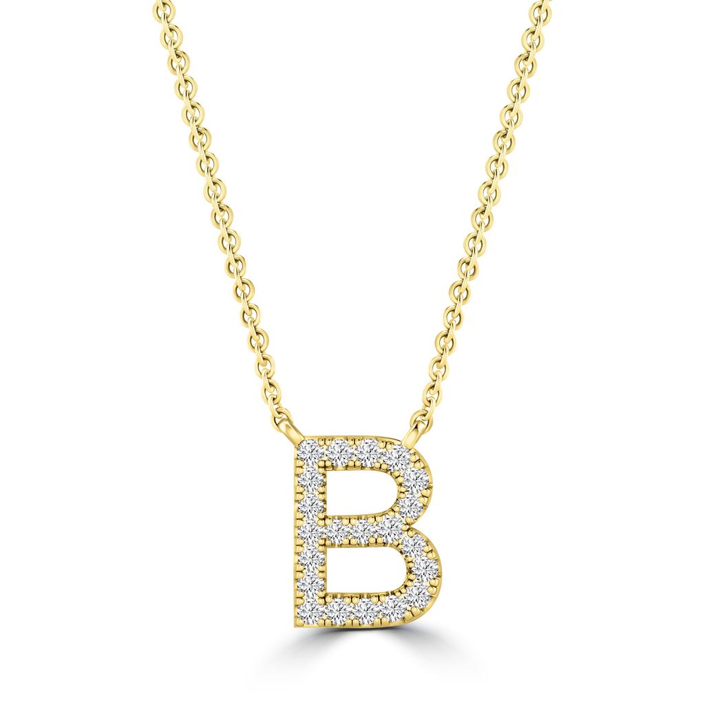 DIAMOND INITIAL NECKLACE | 9K SOLID GOLD