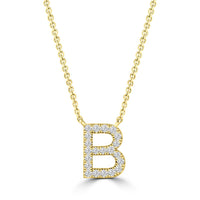 DIAMOND INITIAL NECKLACE | 9K SOLID GOLD