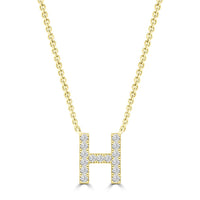 DIAMOND INITIAL NECKLACE | 9K SOLID GOLD