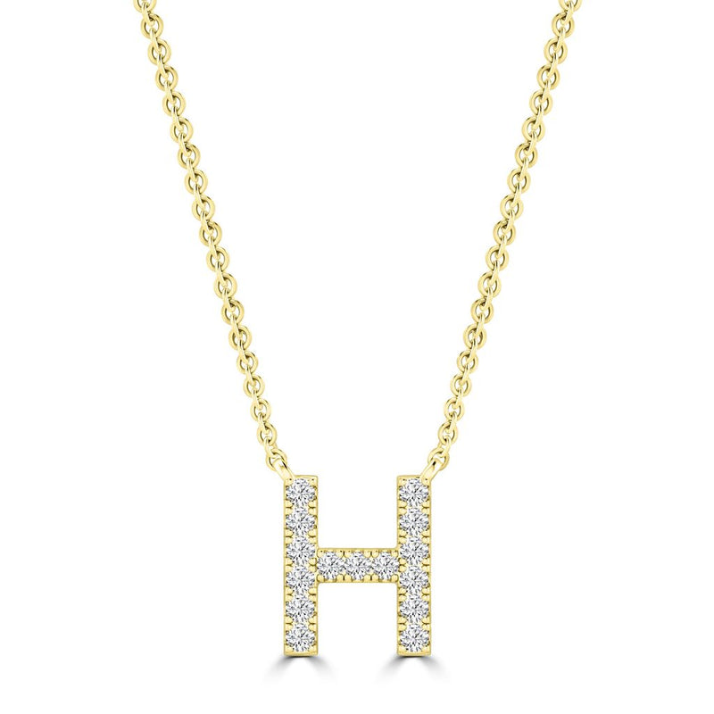 DIAMOND INITIAL NECKLACE | 9K SOLID GOLD
