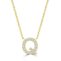 DIAMOND INITIAL NECKLACE | 9K SOLID GOLD