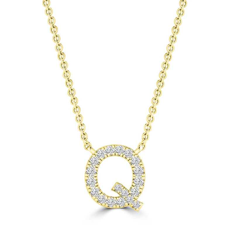 DIAMOND INITIAL NECKLACE | 9K SOLID GOLD