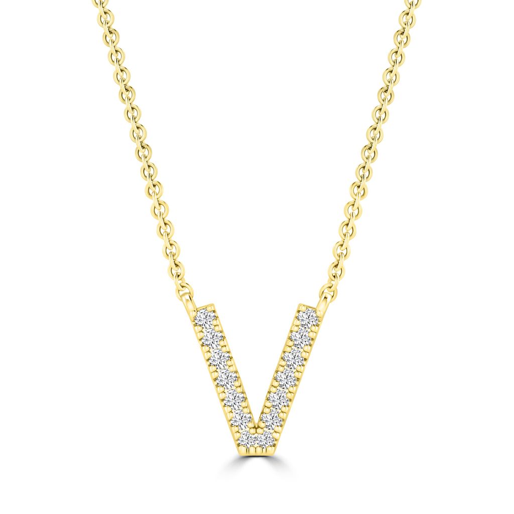DIAMOND INITIAL NECKLACE | 9K SOLID GOLD