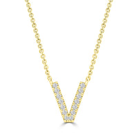 DIAMOND INITIAL NECKLACE | 9K SOLID GOLD