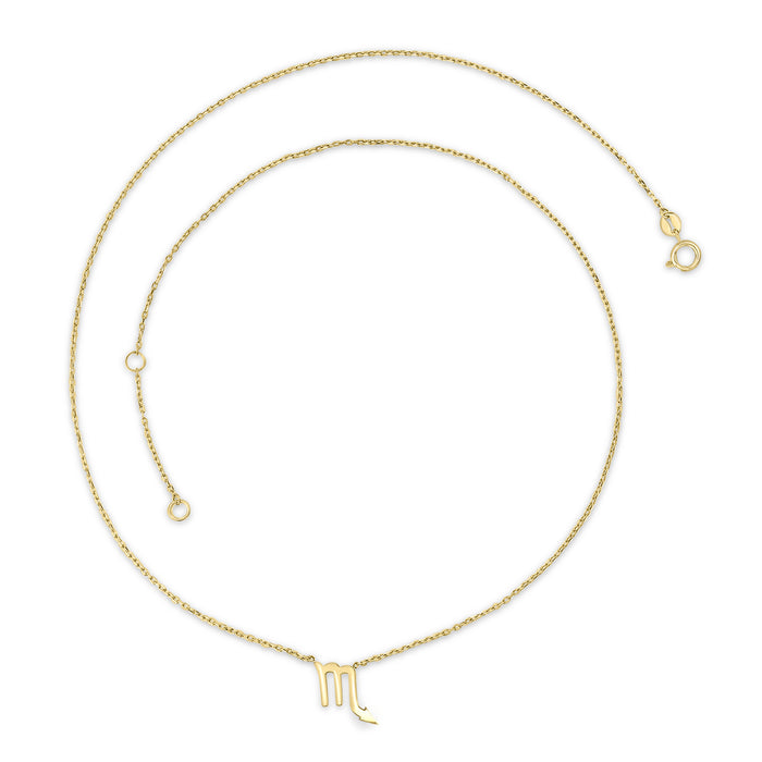 SCORPIO ZODIAC NECKLACE | 9K SOLID GOLD