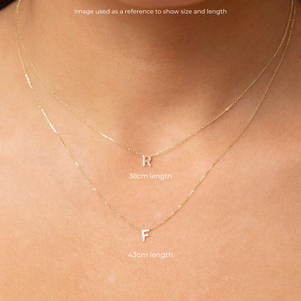 PETITE 'K' INITIAL NECKLACE | 9K SOLID ROSE GOLD