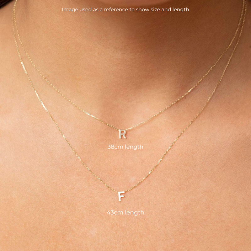 PETITE INITIAL NECKLACE | 9K SOLID ROSE GOLD