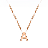 PETITE INITIAL NECKLACE | 9K SOLID ROSE GOLD