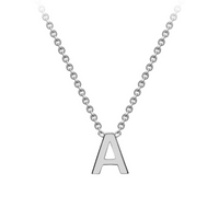 PETITE INITIAL NECKLACE | 9K SOLID WHITE GOLD