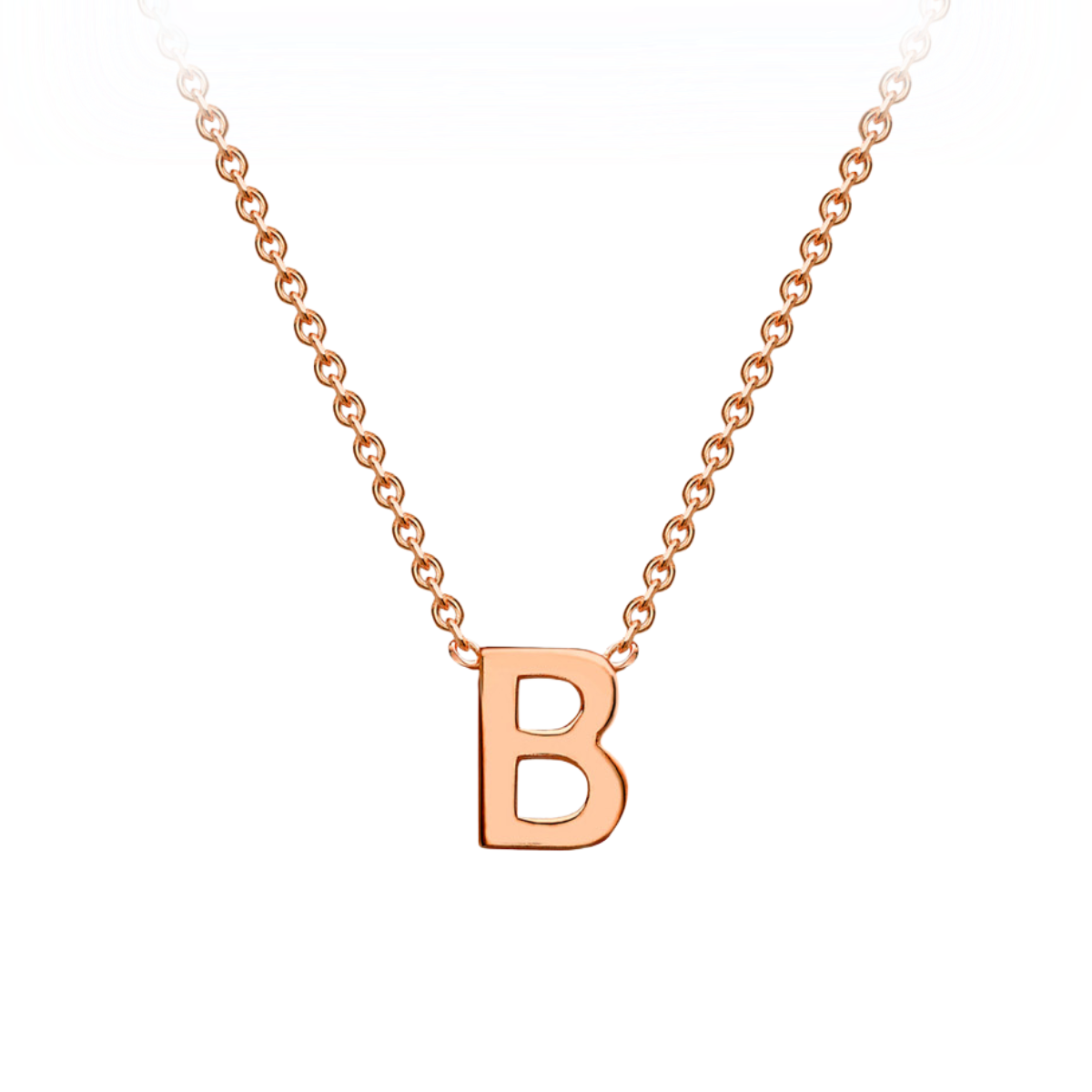 PETITE INITIAL NECKLACE | 9K SOLID ROSE GOLD