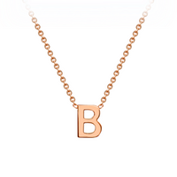 PETITE INITIAL NECKLACE | 9K SOLID ROSE GOLD