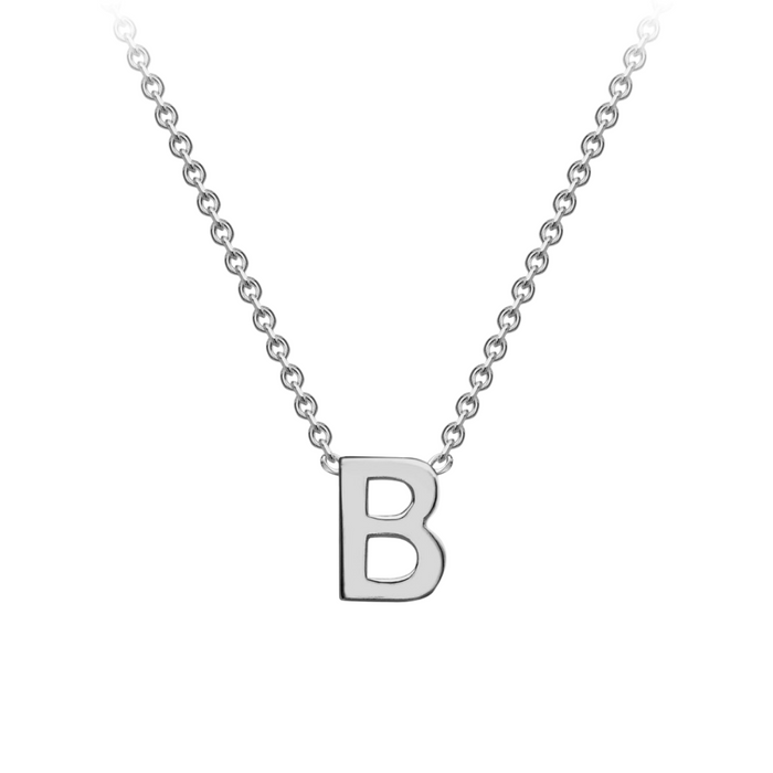 PETITE INITIAL NECKLACE | 9K SOLID WHITE GOLD