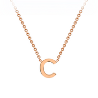 PETITE INITIAL NECKLACE | 9K SOLID ROSE GOLD