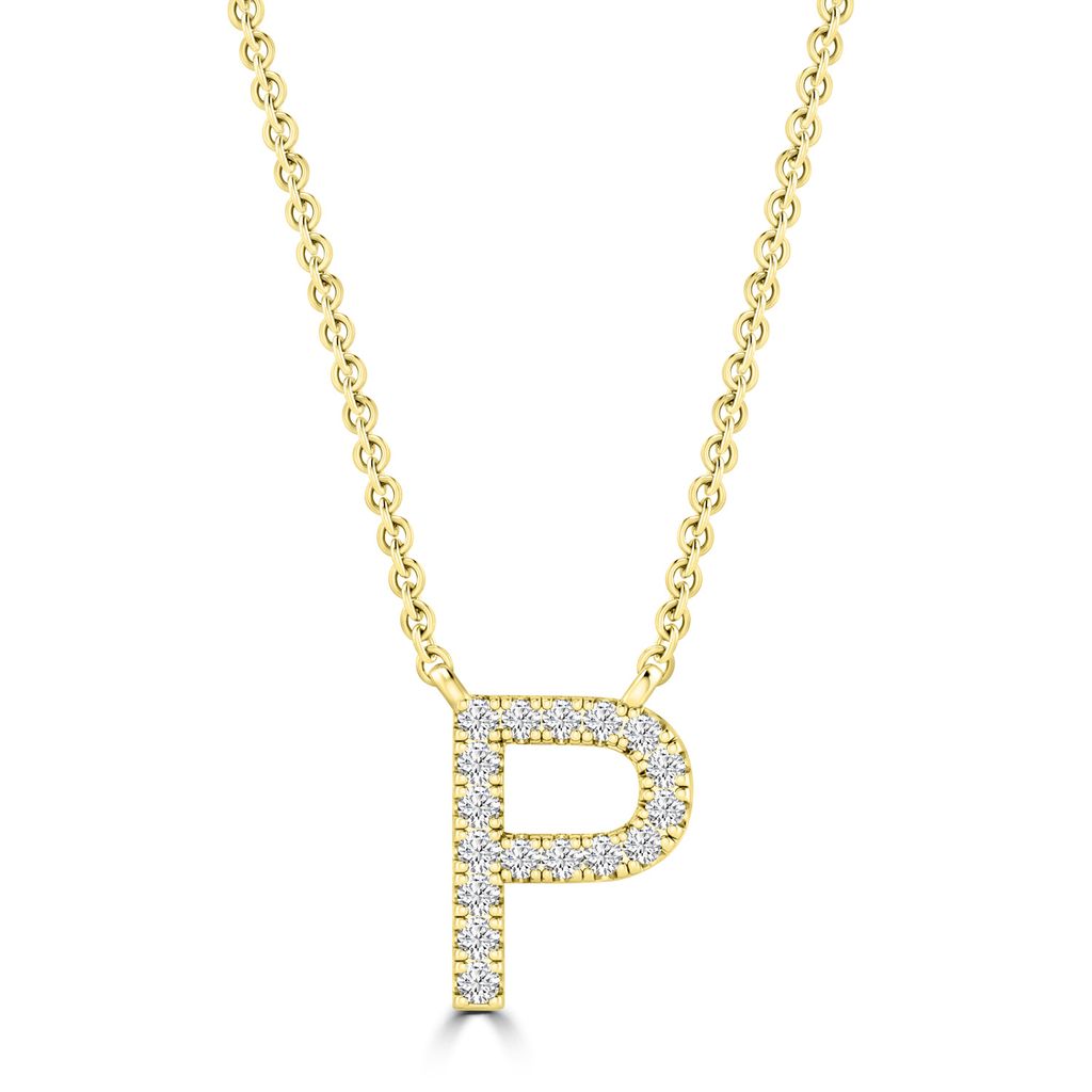 DIAMOND INITIAL NECKLACE | 9K SOLID GOLD