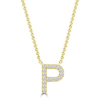DIAMOND INITIAL NECKLACE | 9K SOLID GOLD