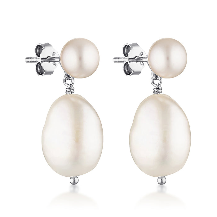 CELINE PEARL EARRINGS | SILVER